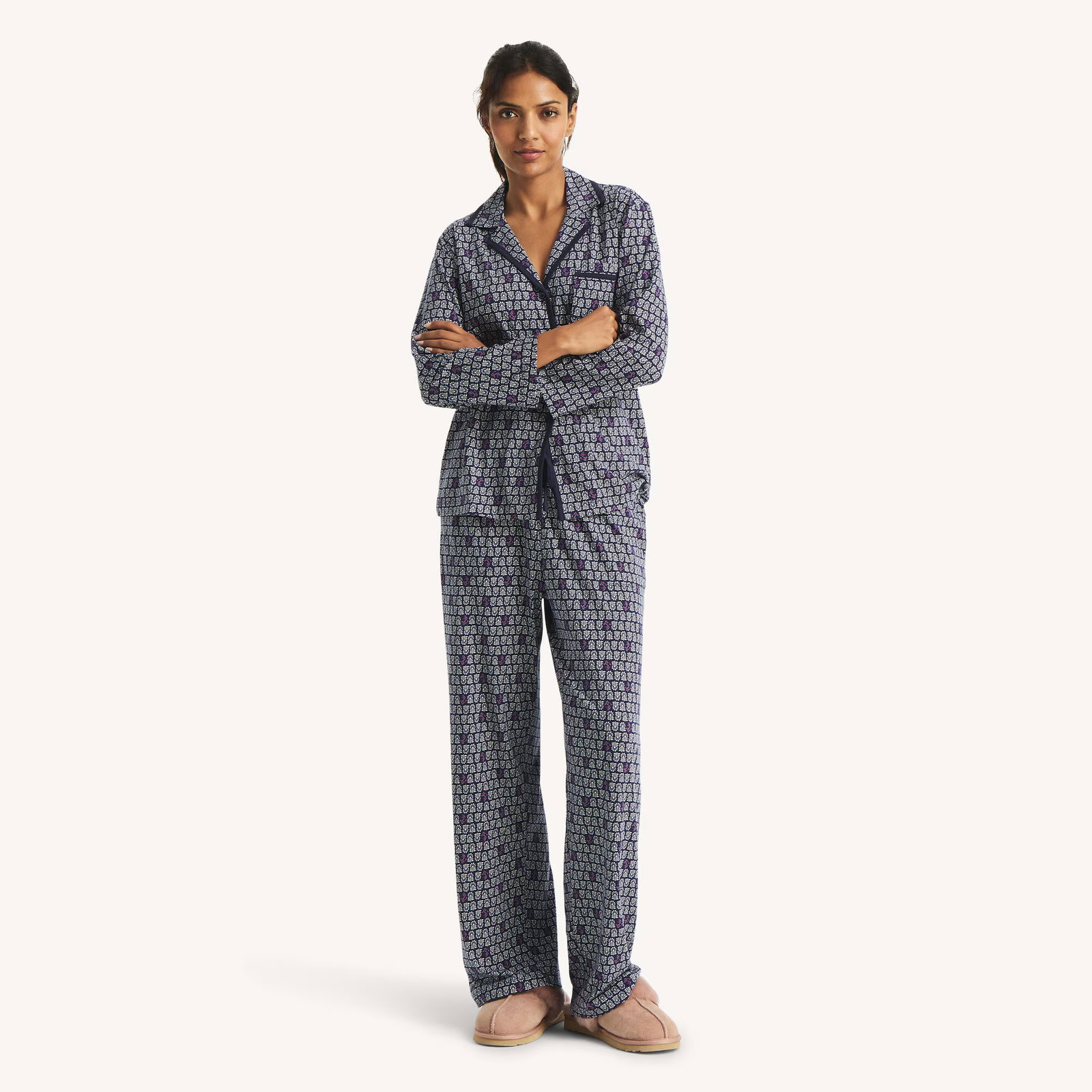 Image of Anchor Print Pajama Set
