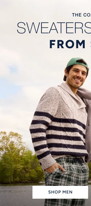 Shop men's sweaters and fleece from $29.99
