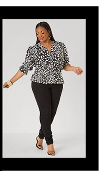 Printed Shirred Waist Top