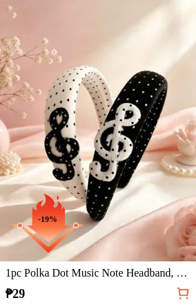 1pc Polka Dot Music Note Headband...