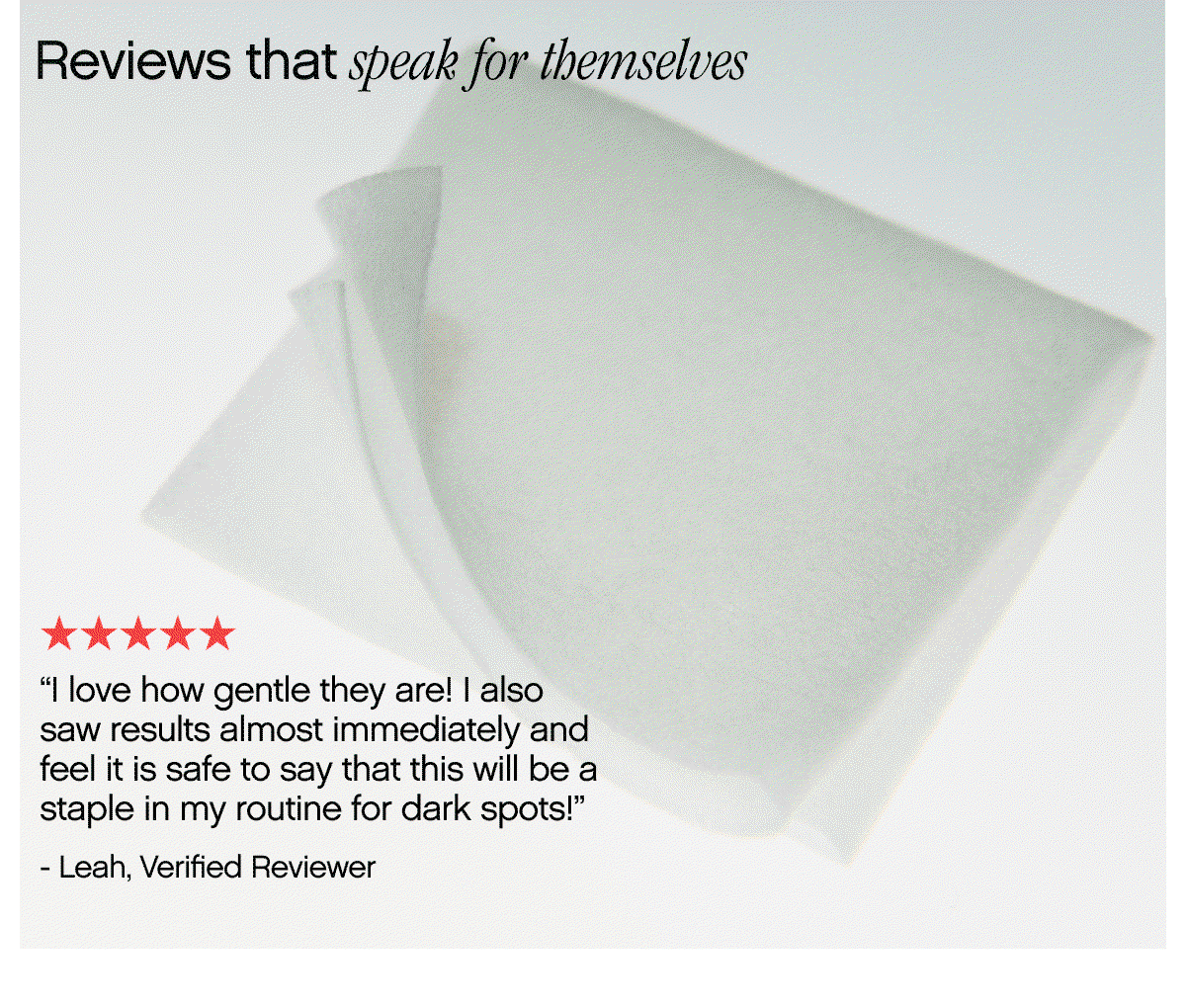 Reviews that speak for themselves