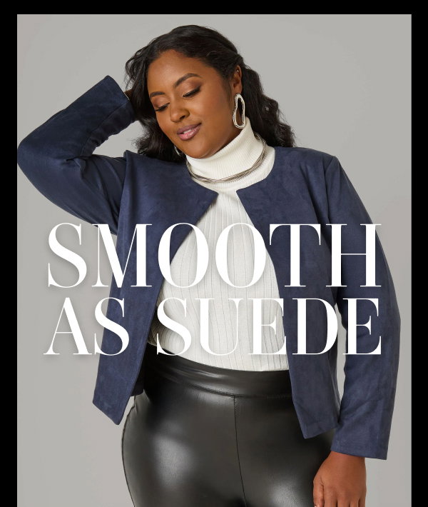 Open Front Faux Suede Jacket