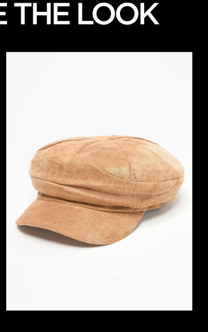 Faux Suede Ruched Cabbie Hat