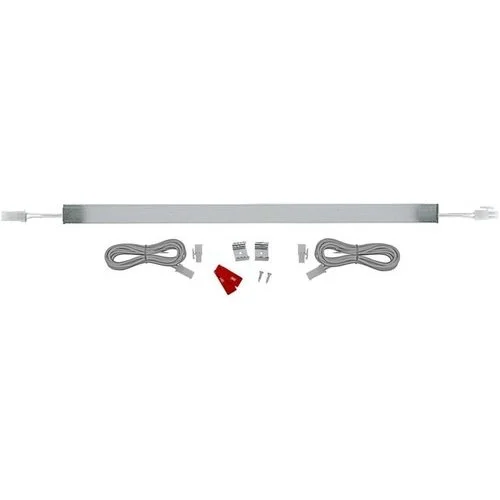 Tresco by Rev-A-Shelf L-WAC24-XSQR-SC-N-1, Tresco Cross-Corner 24" Length INFINEX Face Frame LED Cabinet Tresco Light and Installation Kit, 12V/6.0W each, 11/16" W x 1/2" H, Satin Chrome Housing, 3500K Neutral White