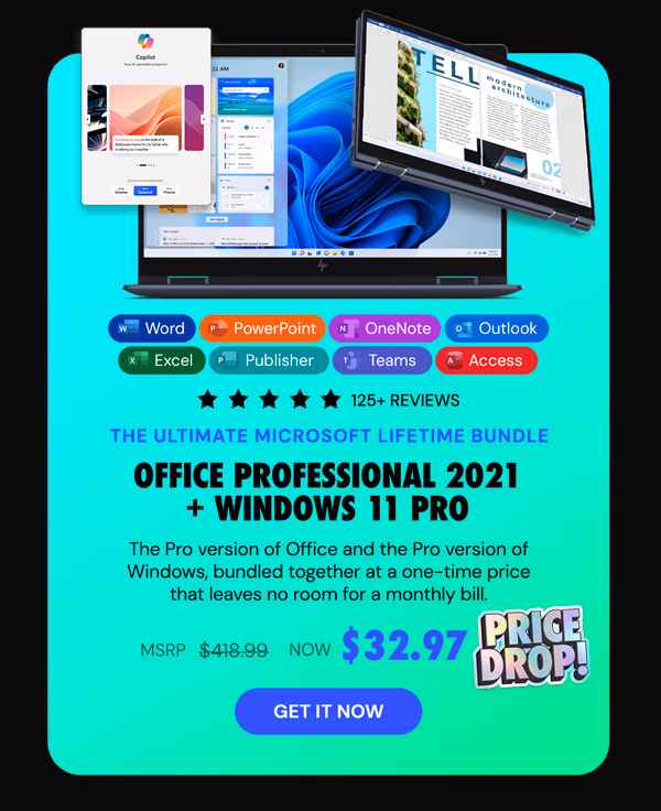 The Ultimate Microsoft Office Professional 2021 for Windows: Lifetime License + Windows 11 Pro Bundle