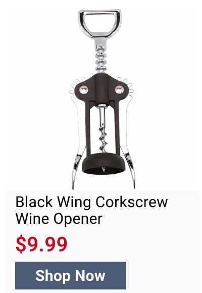 Black Wing Corkscrew Wine Opener