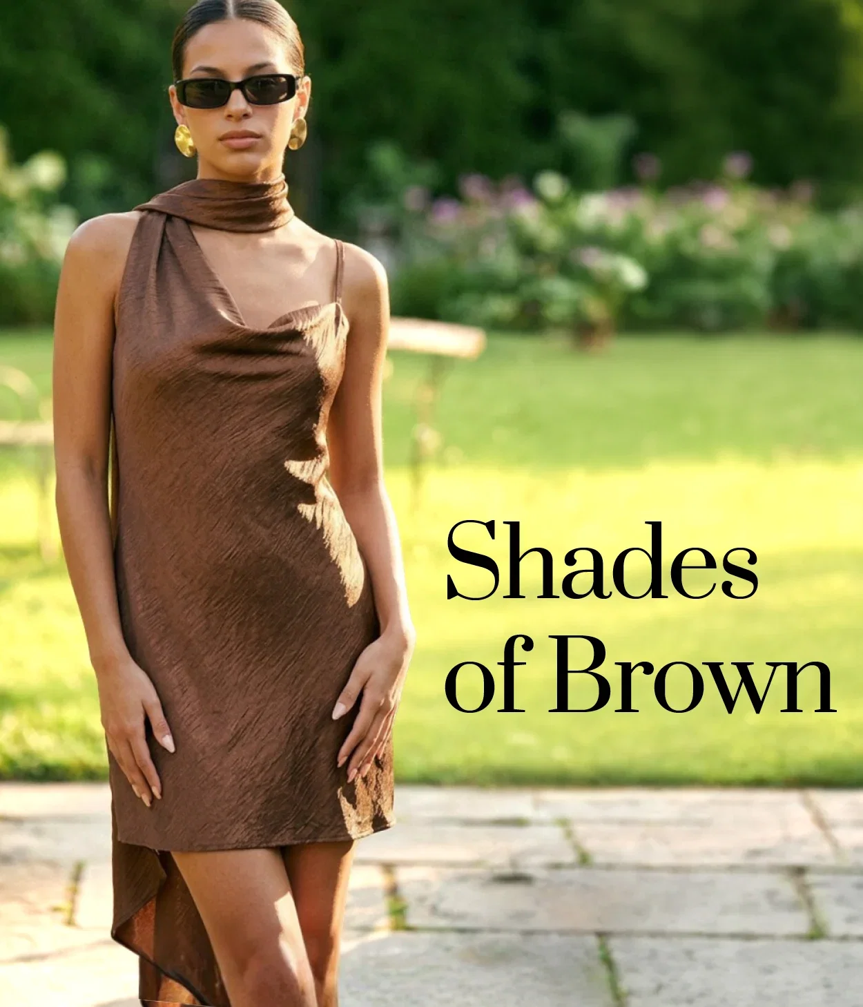 Shades of Brown - Antonio Melani® Carter Crew Neck Crepe Sheath Midi Dress, $159   Naturalizer 27 EDIT Elaine Leather Slingback Dress Heels, $148  Online & select stores. 