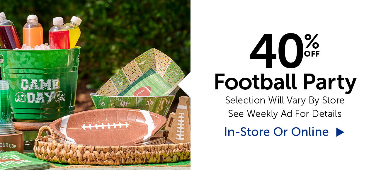 Football Party - Selection Will Vary By Store