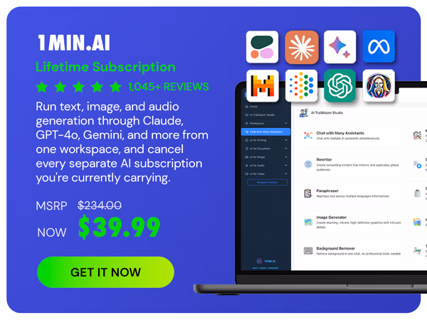 1minAI: Lifetime Subscription