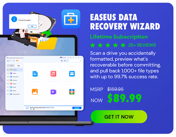 EaseUS Data Recovery Wizard: Lifetime Subscription