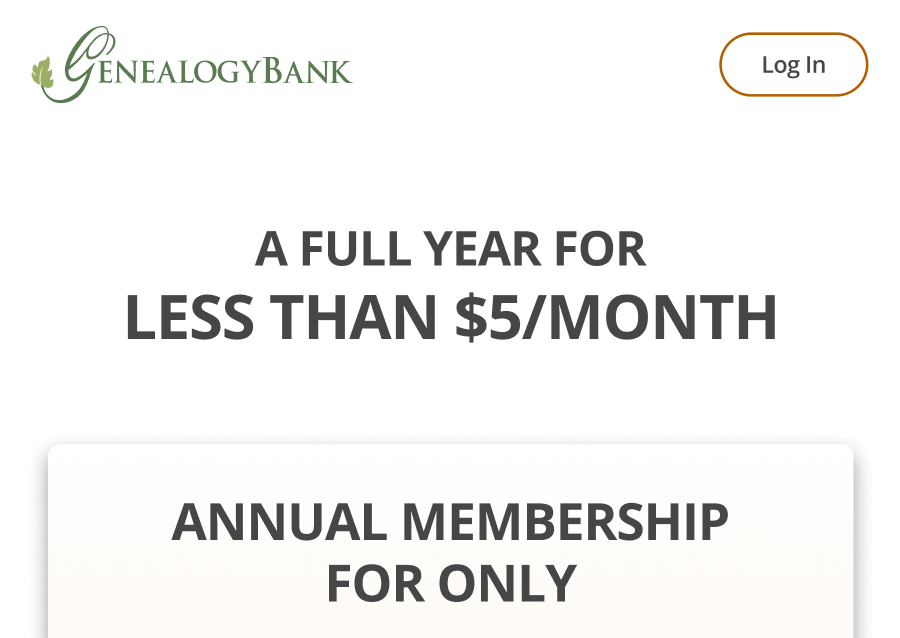 A FULL YEAR FOR LESS THAN $5/MONTH 