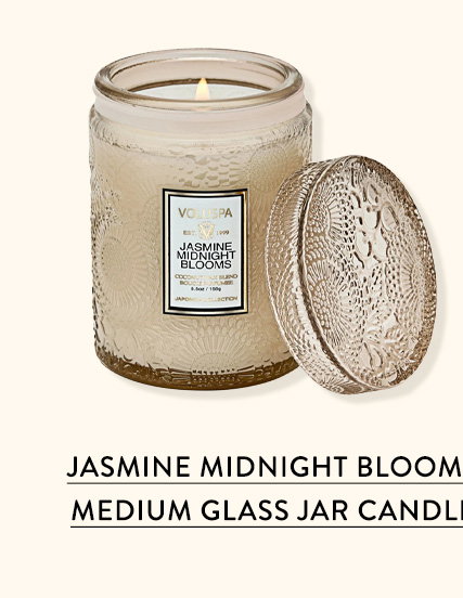 Jasmine Midnight Blooms Medium Glass Jar Candle 