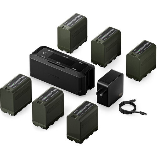 Tilta NP-F970 6-Battery Kit with Foldable 6-Bay Charging Station 