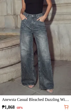 Anewsta Casual Bleached Dazzling...
