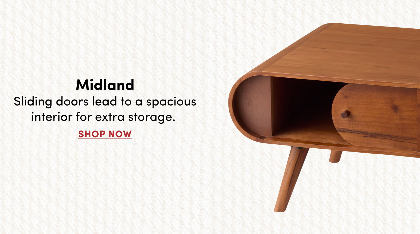Midland | Sliding doors lead to a spacious interior for extra storage. | SHOP NOW