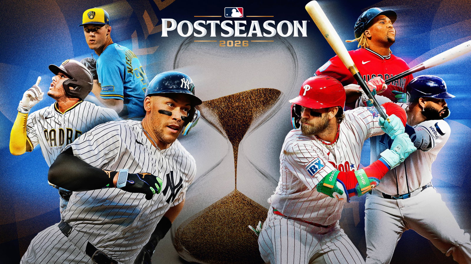 Manny Machado, Jacob Misiorowski, Aaron Judge, Bryce Harper, José Ramírez and Junior Caminero