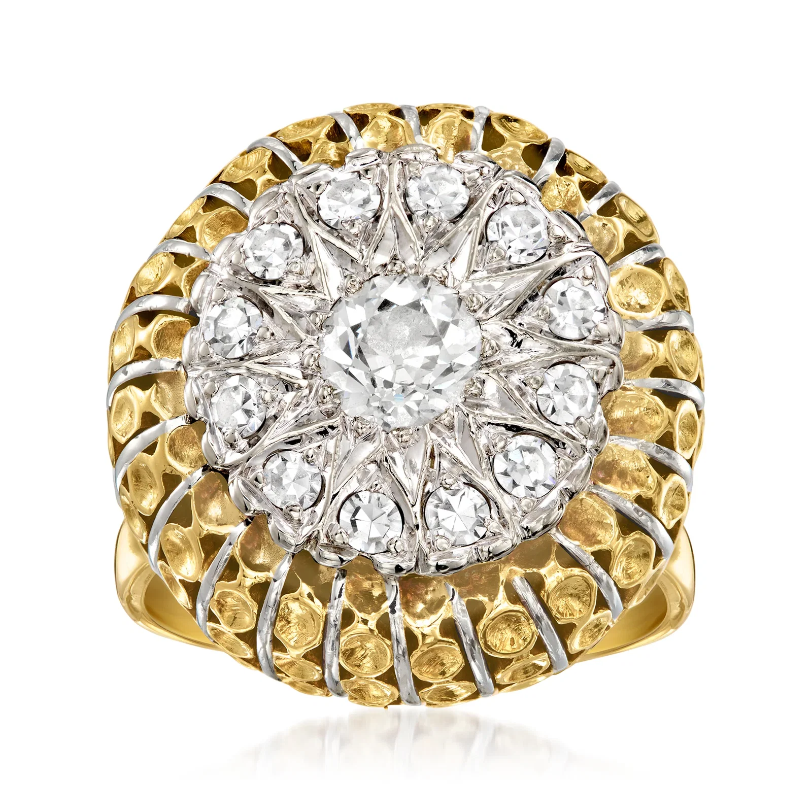 Image of C. 1960 Vintage .90 ct. t.w. Diamond Ring in 14kt Yellow Gold. Size 6.5