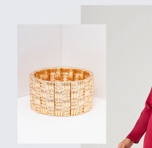 Textured Gold Tone Bracelet