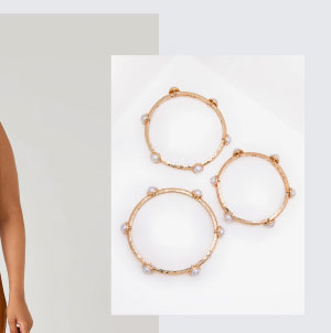 Faux Pearl Stretch Bracelet Set