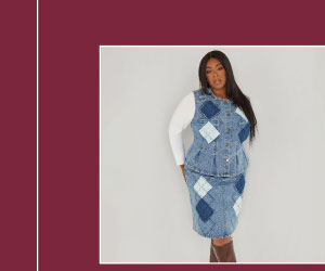 Patchwork Denim Peplum Vest