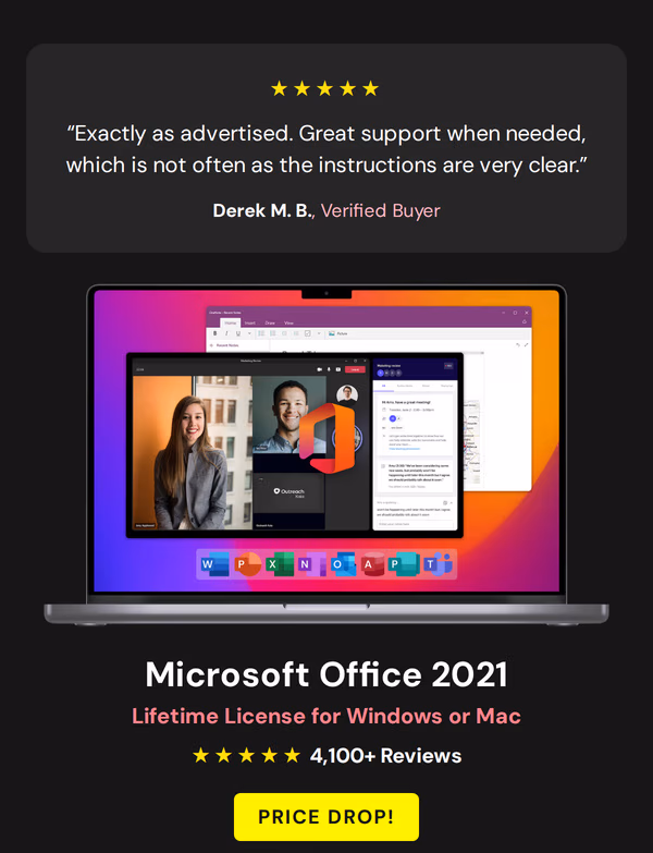 Microsoft Office Professional 2021 for Windows: Lifetime License