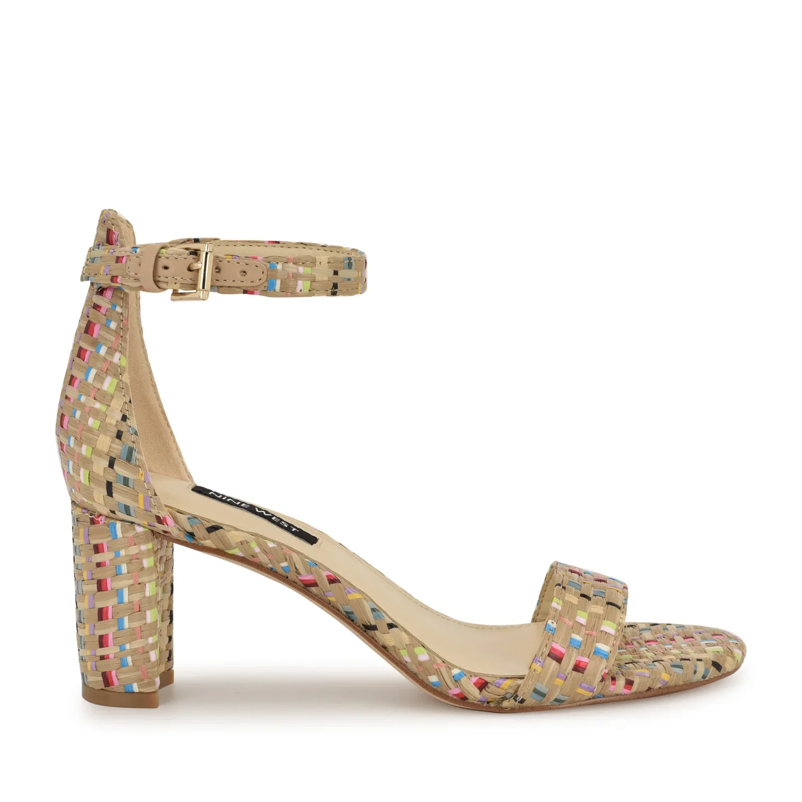 Image of Pruce Ankle Strap Block Heel Sandals