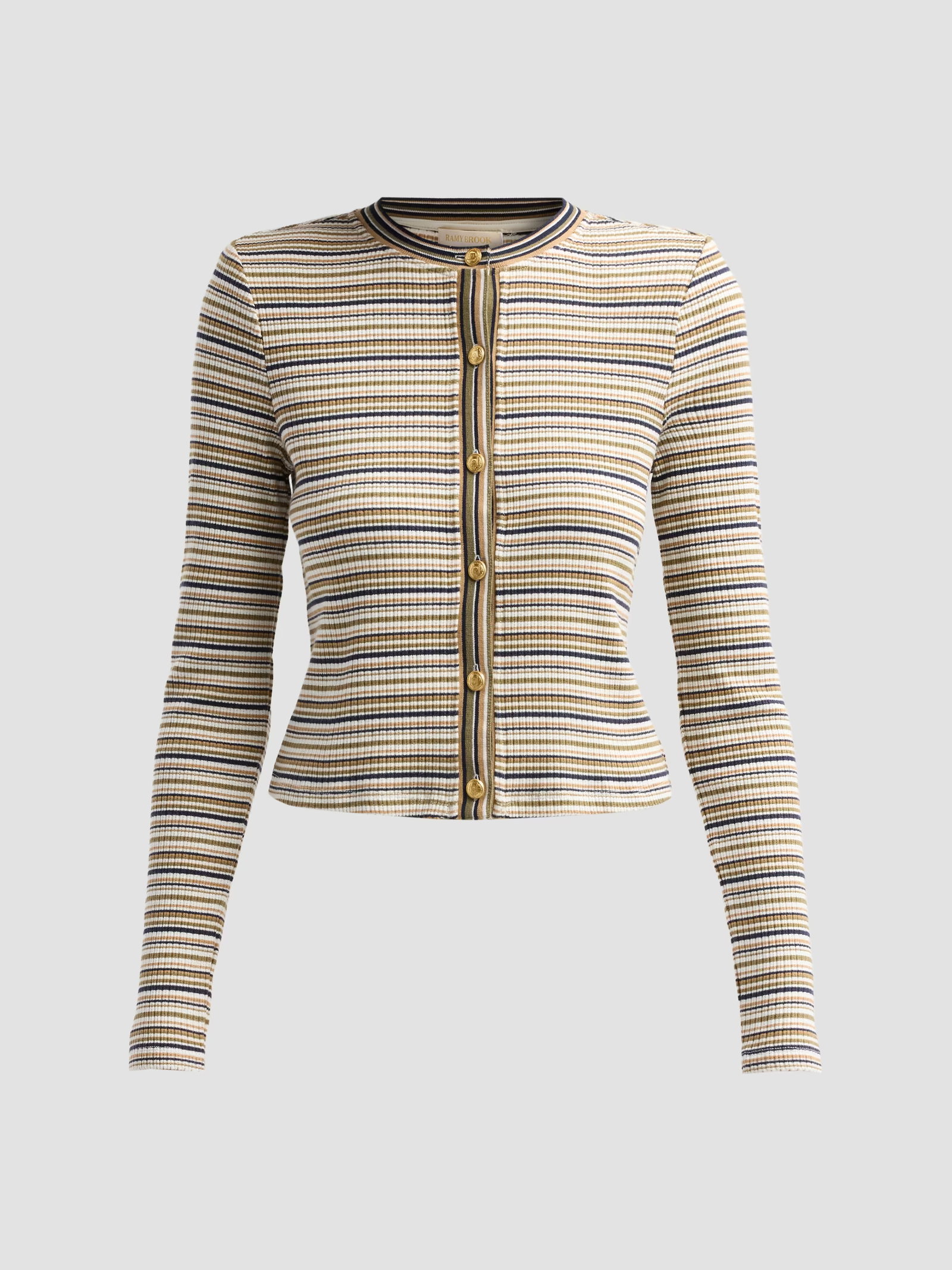 Ramy Brook Zoe Striped Knit Cardigan