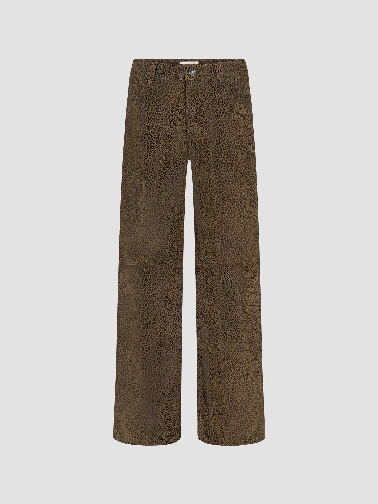 Frame Le Slim Palazzo Leopard-Print Jeans