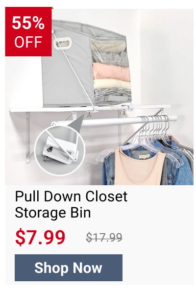 Pull Down Closet Storage Bin