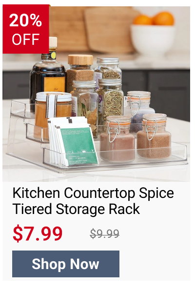 Kitchen Countertop Spice Tiered Storage Rack