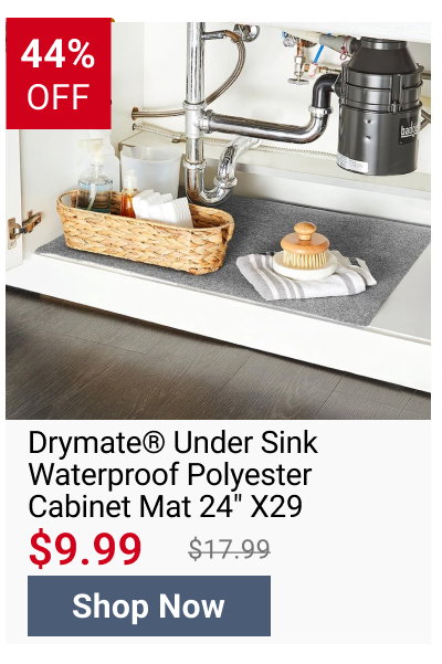 Drymate® Under Sink Waterproof Polyester Cabinet Mat 24" X29