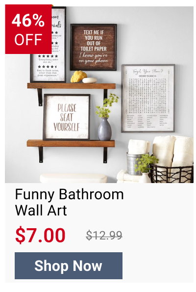Funny Bathroom Wall Art