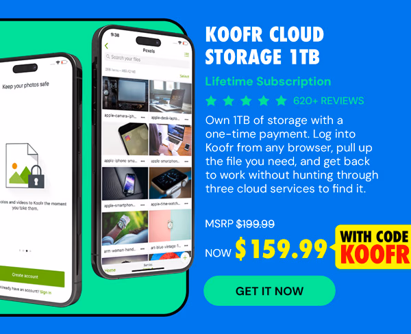 Koofr Cloud Storage: Lifetime Subscription (1TB)