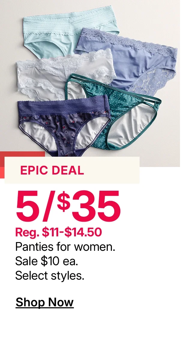 5/$35 panties for women