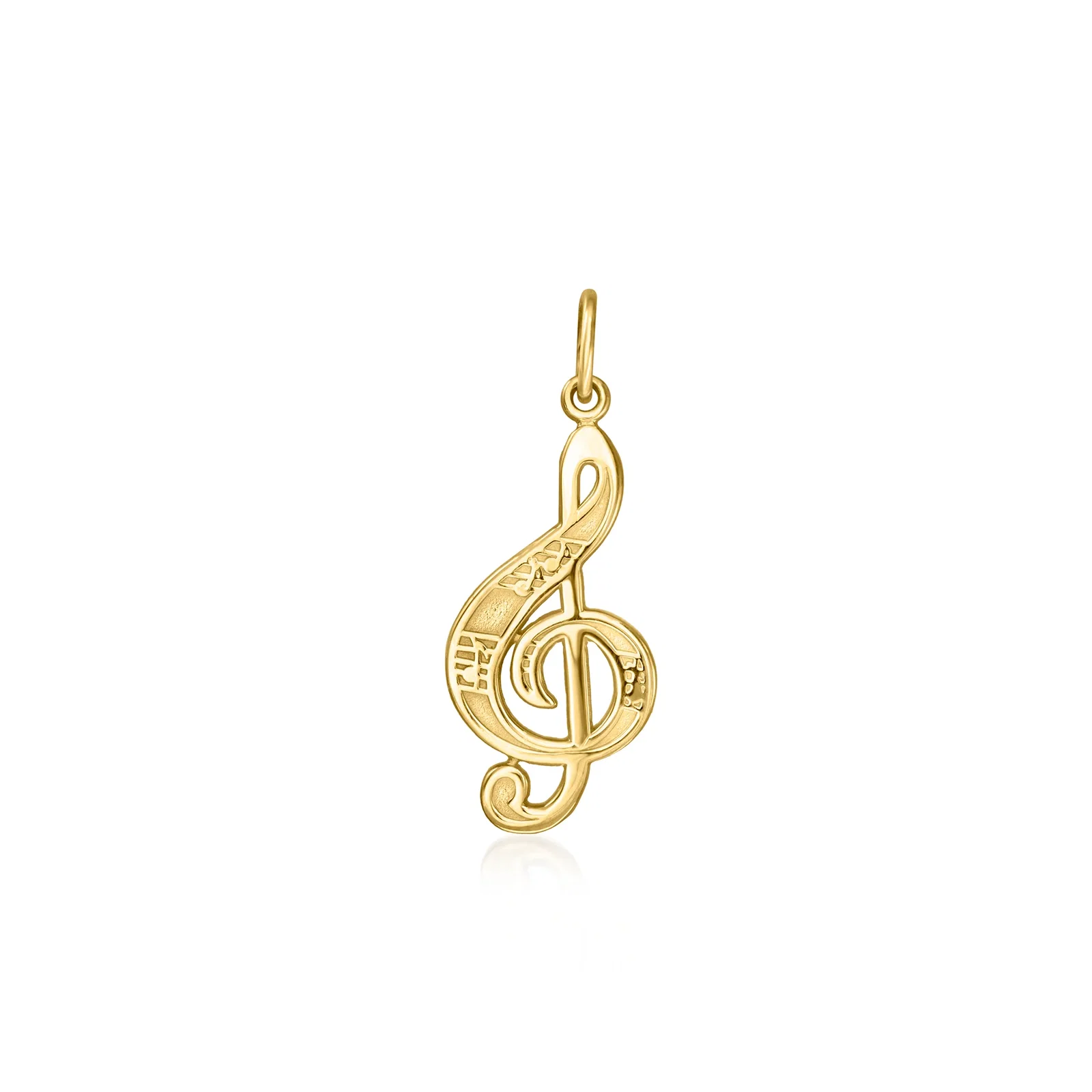 Image of 10kt Yellow Gold Treble Clef Charm