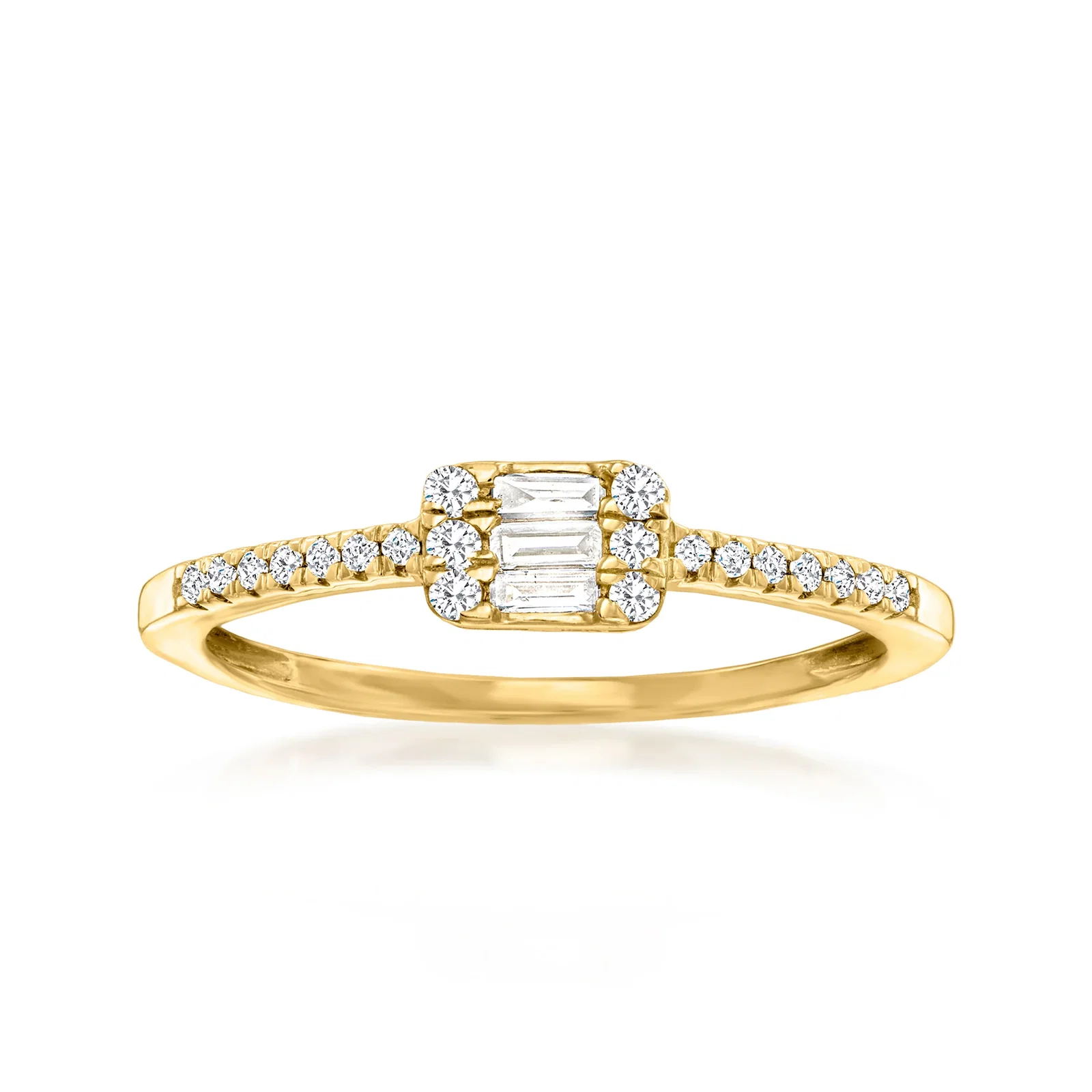 Image of .20 ct. t.w. Diamond Cluster Ring in 10kt Yellow Gold