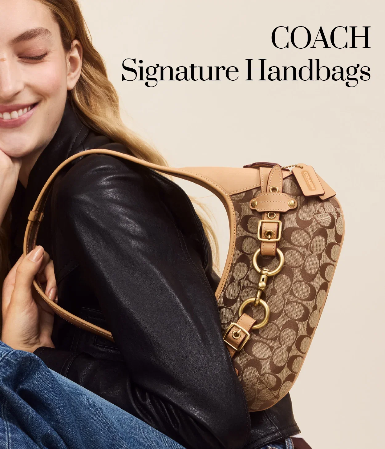 COACH Signature Handbags - Ergo Signature Logo Belted Canvas Shoulder Bag, $295  Online & select stores.
