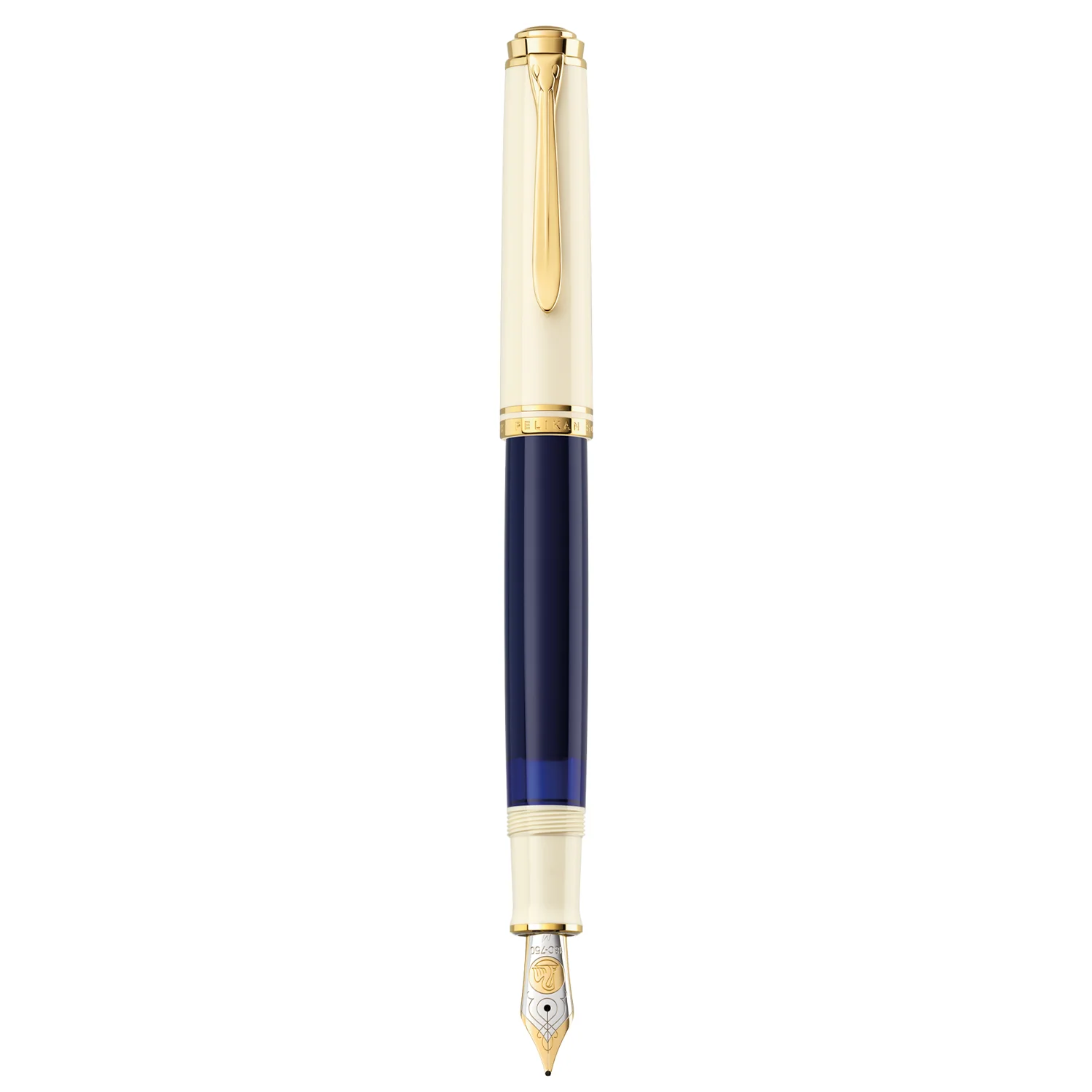 Image of Pelikan Souverän M800 Cream & Blue Fountain Pen