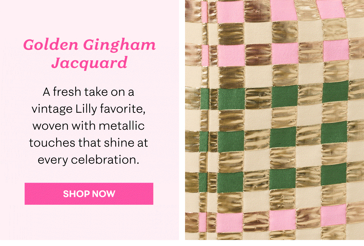 Golden Gingham Jacquard