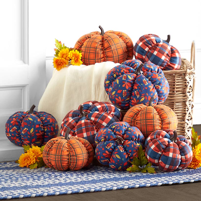 Image of Decorative Harvest Plush Pumpkin