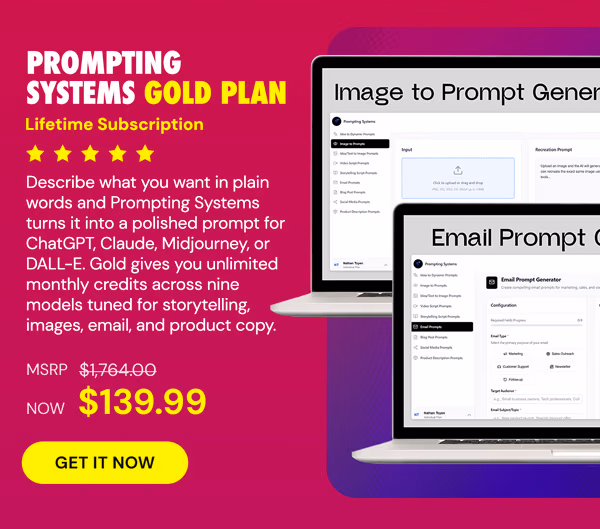 Prompting Systems: Lifetime Subscription (Gold Plan)