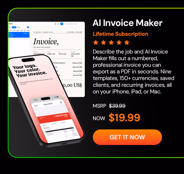 AI Invoice Maker Lifetime Subscription