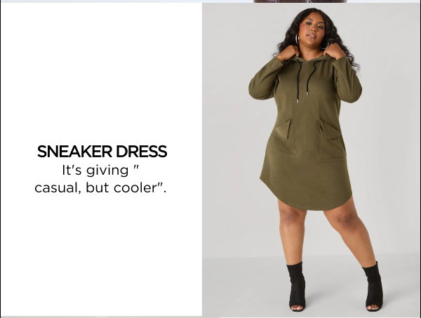 Hooded French Terry Sneaker Dress