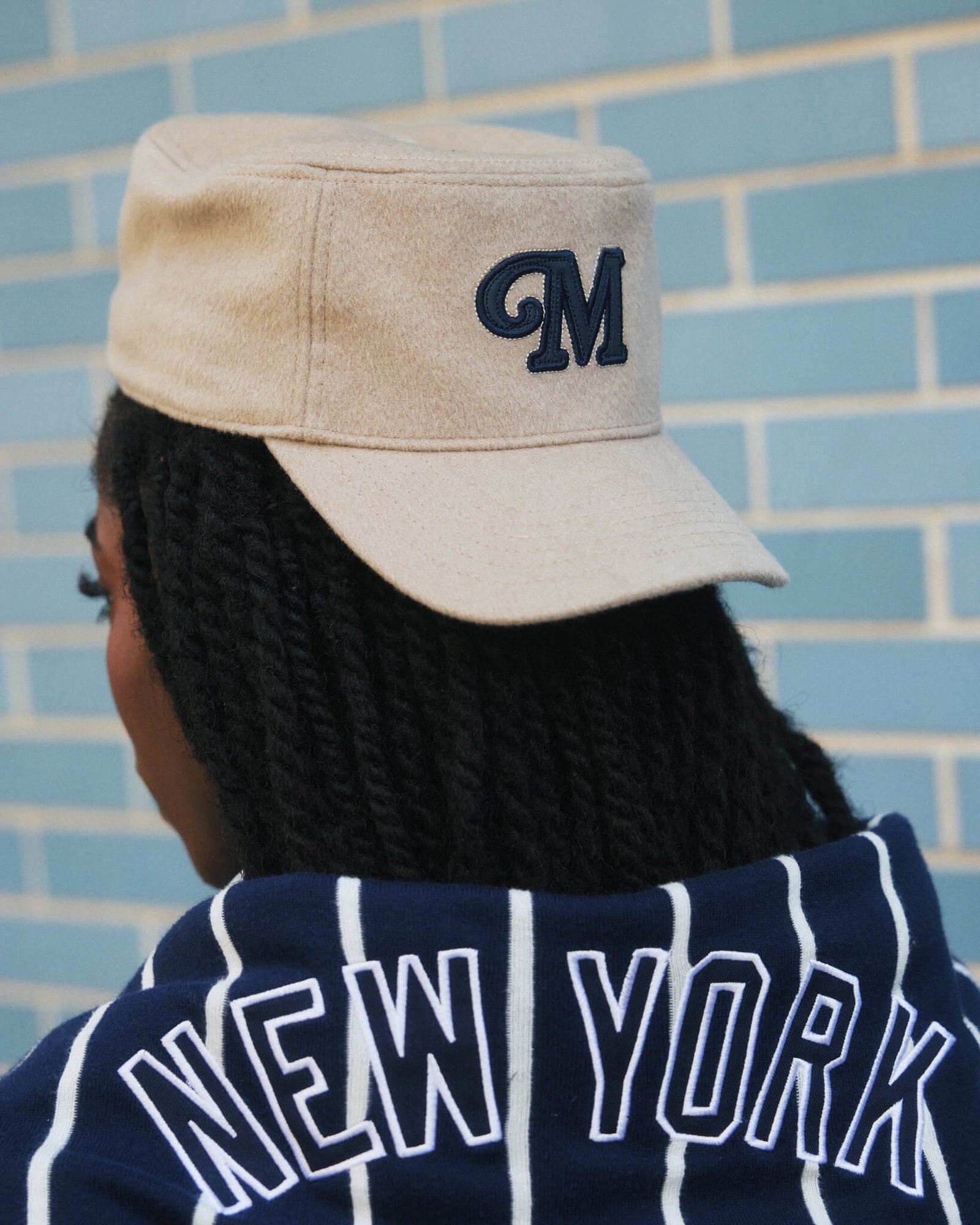 Marc Nolan M Logo Hat - Beige/Navy