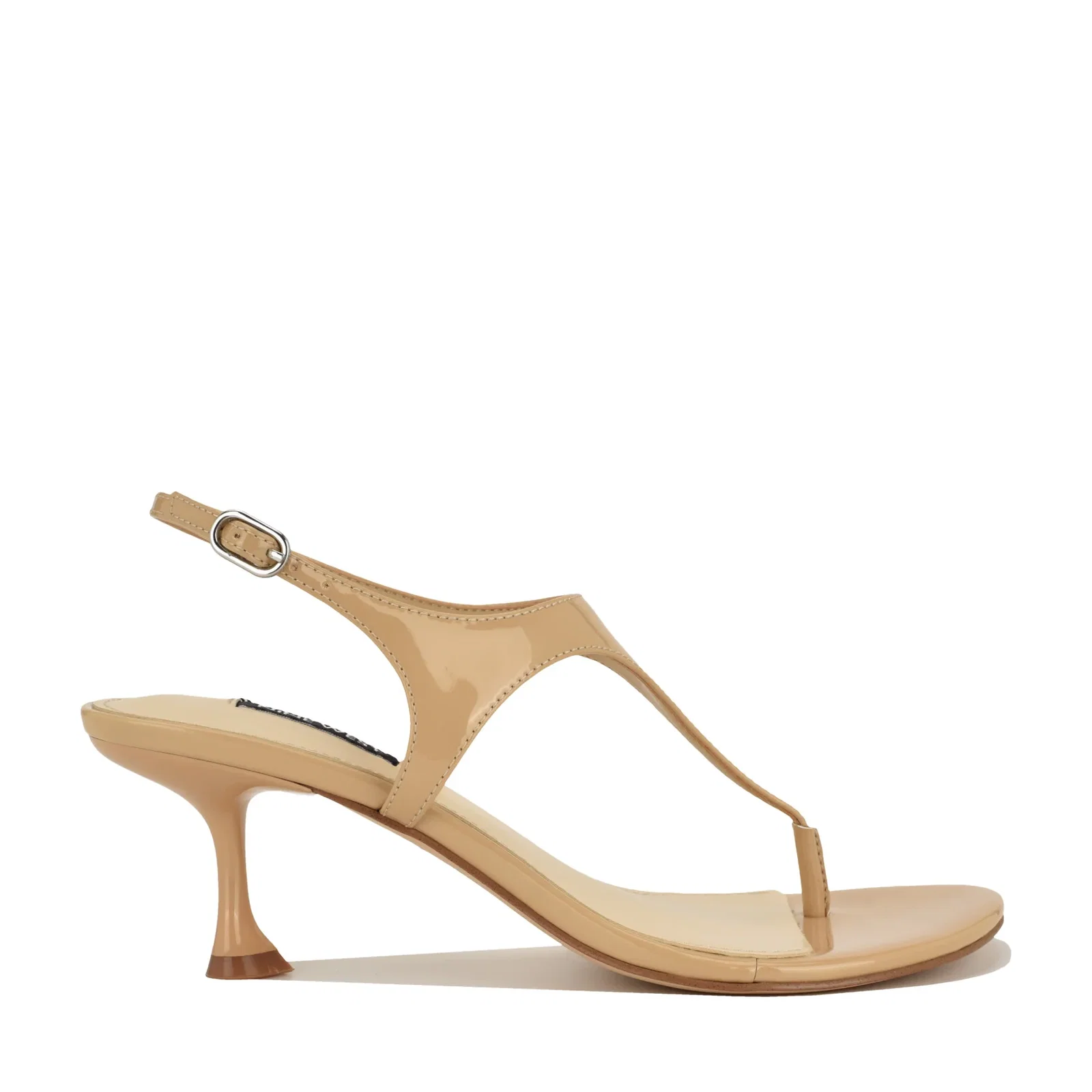 Image of Noir Heeled Thong Sandals