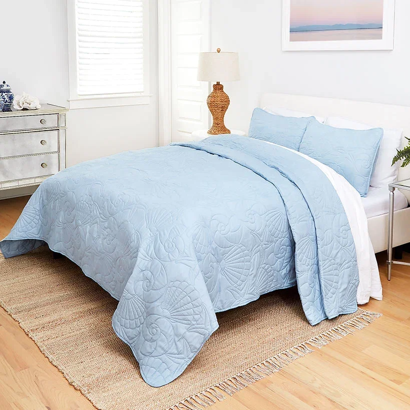 Image of Quilted Shell Bedspread Ensemble