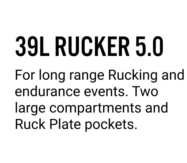 39L Rucker 5.0: there is no equal