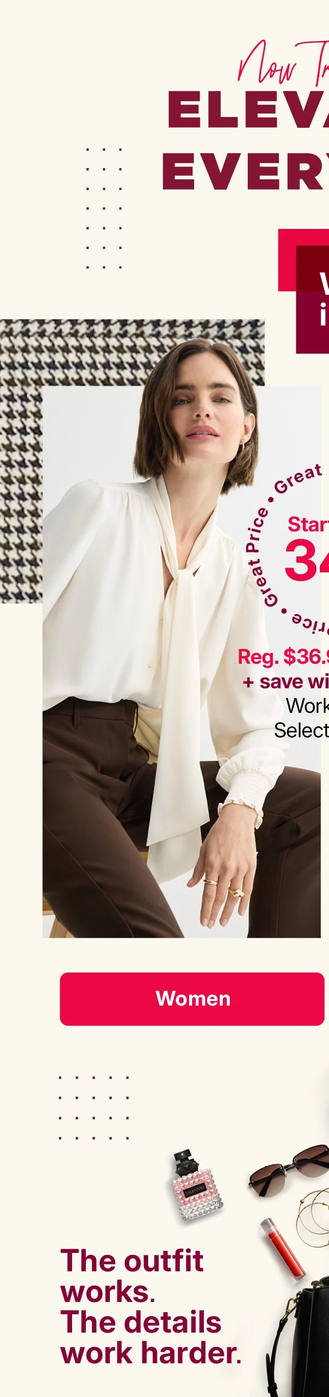 starting at $34.99 workwear for women