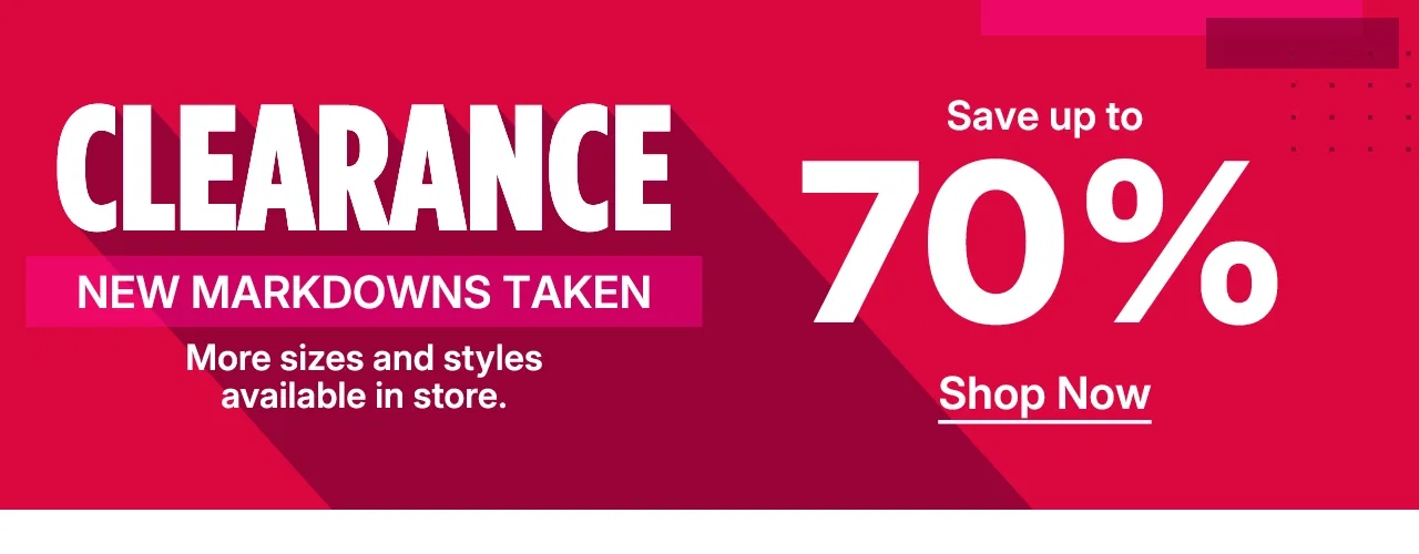 70% off clearance new markdowns